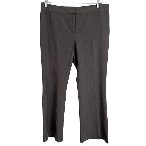Nine West Dress Pants Womens Size 12 Gray Flat Front Straight Leg Hook Eye - Picture 1 of 10